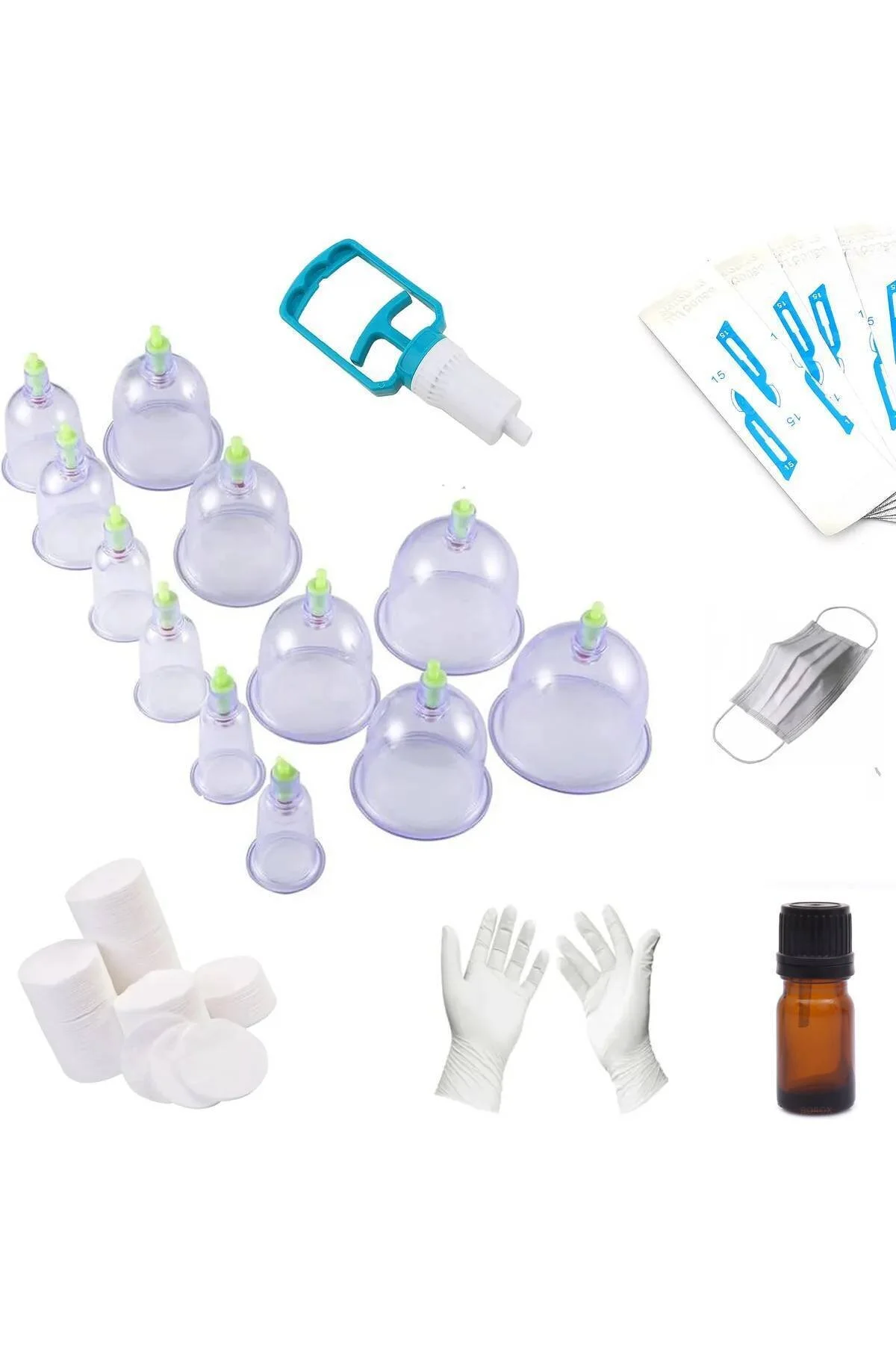 Detaylı Hacamat Seti, Hacamat Kupası Seti